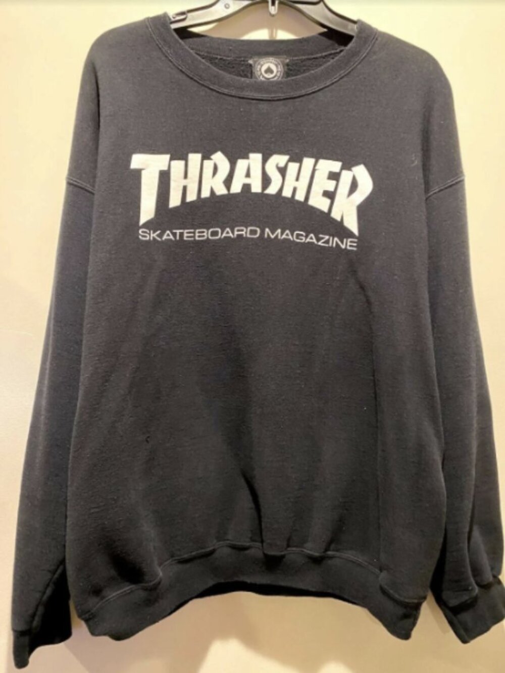 Thrasher long sleeve sweater - medium black